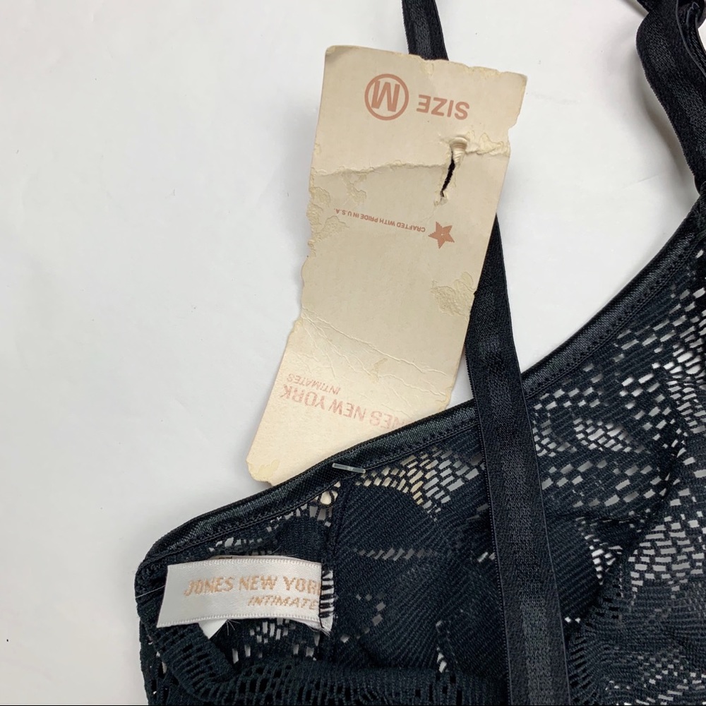 Vintage nwt jones ny black lace bralette bra - Picture 3 of 5